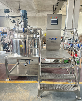 300L vacuümemulgator Mixer Aangepaste het Mengen zich en het Verwarmen Tank met Debietmeter