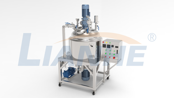200L verzegelde Dekkings Vacuümhomogenisator die het Verwarmen emulgerende Machine mengen