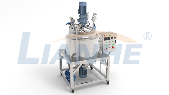 200L verzegelde Dekkings Vacuümhomogenisator die het Verwarmen emulgerende Machine mengen