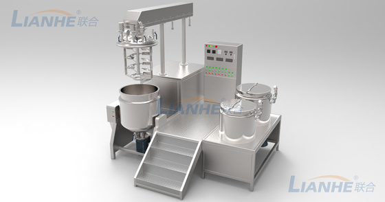 300L de kosmetische Mixer van de de Roomzalf van de Productielijn Hydraulische Opheffende Vacuüm Emulgerende Mixer