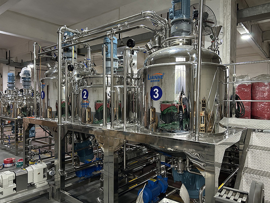 PLC 1000L Kosmetische van het de Homogenisatordeeg van de Productiemachine Emulgerende de Zalfmixer