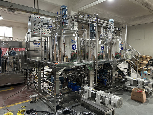 PLC 1000L Kosmetische van het de Homogenisatordeeg van de Productiemachine Emulgerende de Zalfmixer