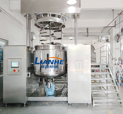 1 Ton Double Cylinder Vacuum Emulsifier-de Hydraulische Lift van de Mixermachine