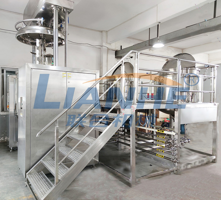 1 Ton Double Cylinder Vacuum Emulsifier-de Hydraulische Lift van de Mixermachine