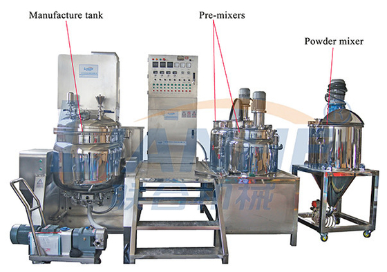 ISO 300L-tandpasta Productiemateriaal, SUS316L-Kosmetisch het Maken Machine