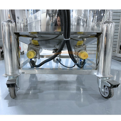 Beweegbare Roestvrije Vacuümhomogenisatormixer voor het Vloeibare Zeep 200L Elektrische Verwarmen