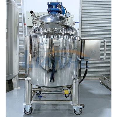 Beweegbare Roestvrije Vacuümhomogenisatormixer voor het Vloeibare Zeep 200L Elektrische Verwarmen