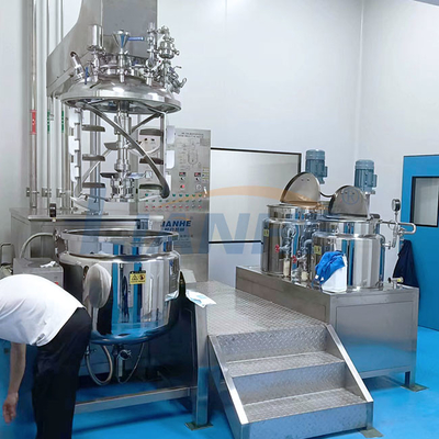 200L kosmetische Room Hoge Scheerbeurt die Emulgerende de Mixermachine mengen van de Tank Vacuümzalf